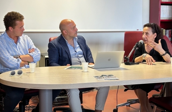 André Bouzid '25, Tarek El-Ariss, and Hoda Barakat